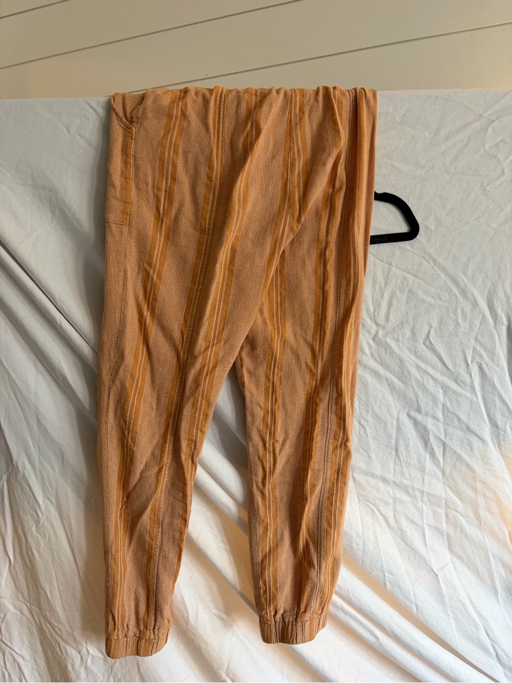Aeropostale Peach-Orange Striped Jogger Pants